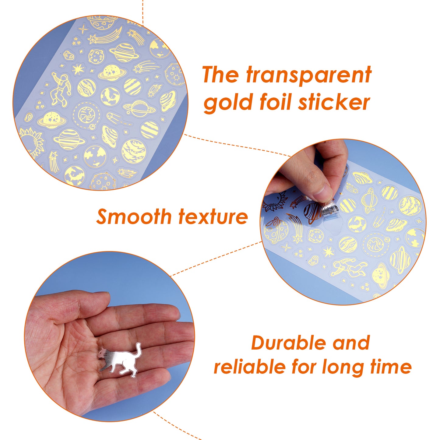12 Sheets Golden Stickers DIY Resin Art Jewelry Casting Mold Supplies, Assorte
