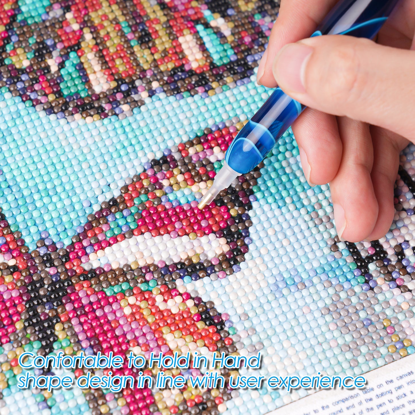 Diamond Painting Pen Kit, Handmade Resin 5D DIY Diamond Drill Pen with Multi I