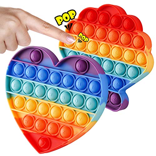 Fidget Pack 2PCS Push Pop Bubble Fidget Sensory Toy, Fidget Toys for Stress An