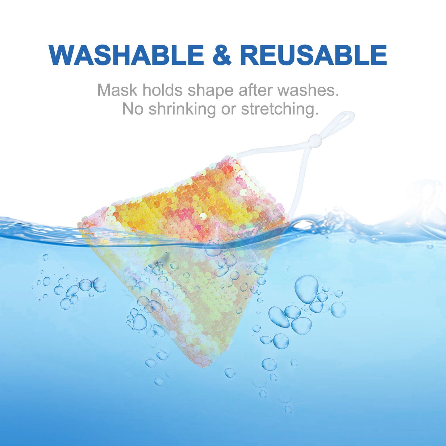 4-Pack Reusable Iridescent Fashion s for Women Mermaid Glitter Sequin S