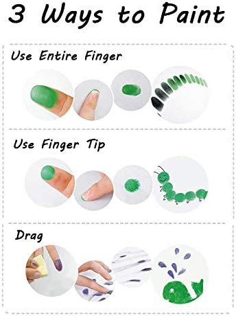 Aphlos Craft Ink Pad Stamps DIY Color, 36 Colors Rainbow Finger Ink Pad