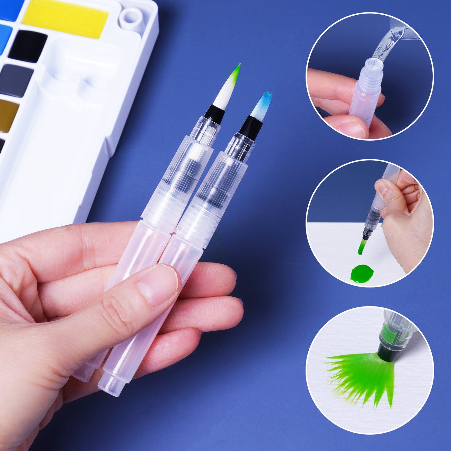 36 Colors Watercolor Paint Set with Portable Watercolor Palette for Kids Child