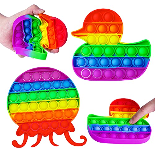 Fidget Pack 2PCS Push Pop Bubble Fidget Sensory Toy Set for Special Needs Stre