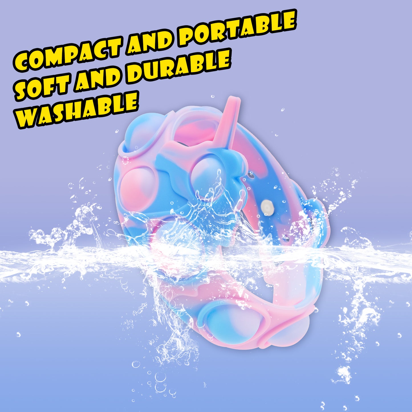 2-Pack Kids' Silicone Push Pop Bubble Wristband Fidget Sensory Toys, Multicolo