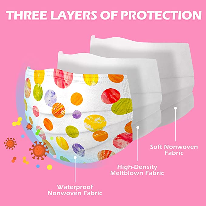 50PCS Candy Gummy Bear Kids Disposable Individually Wrapped 2 Designs Non-Woven