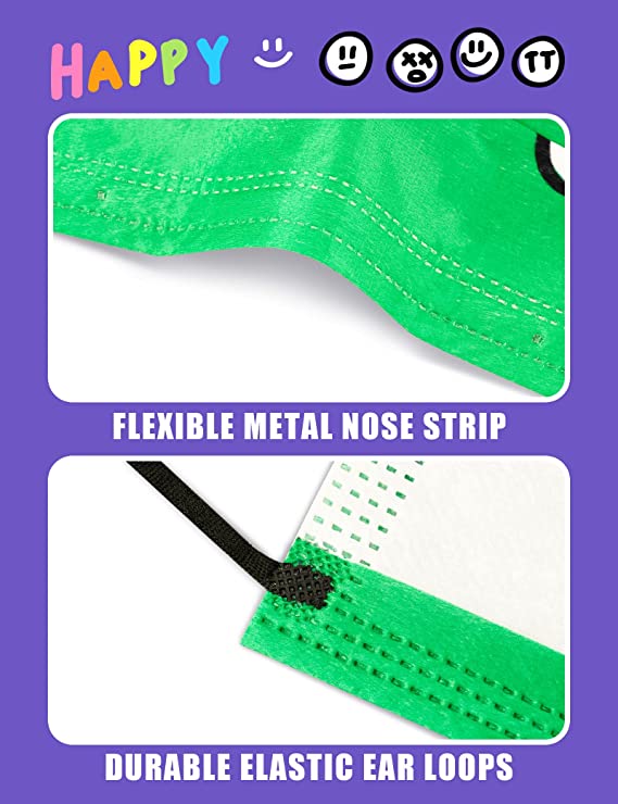 Disposable 50PCS Kids Happy Cute Mood Faces Individually Wrapped Colorful Design