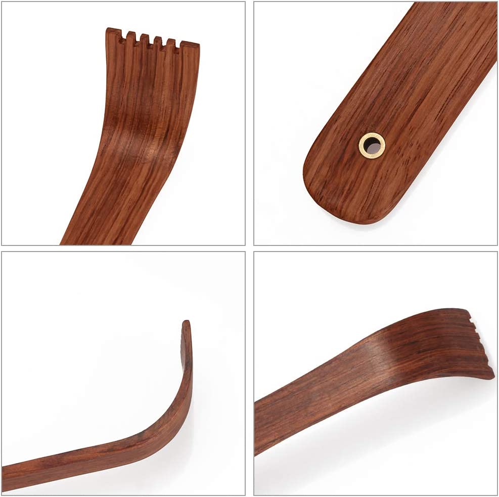 100% Natural Wood Back Massager, Therapeutic Bamboo Back Scratchers, Body Relaxa
