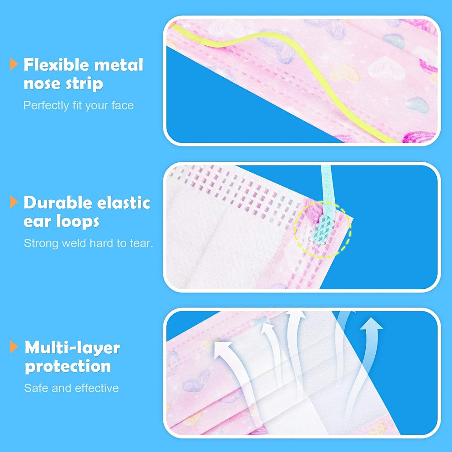 Kids 60 Disposable Fantasy Universe Magic Rainbow Mesh Princess Gradient Colors