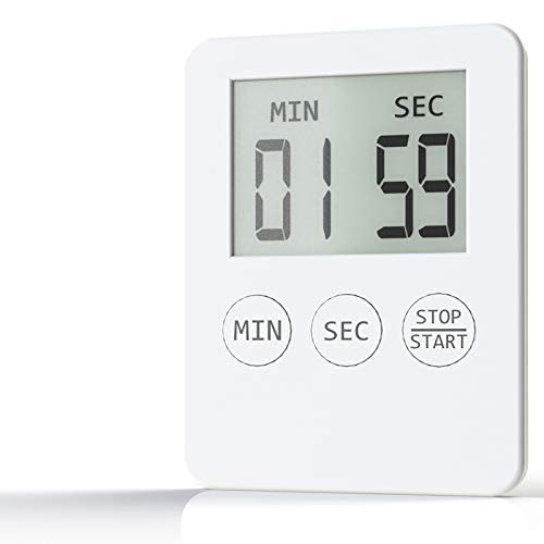 Ultra Slim Kitchen Timer, Thin Small Digital Mini Cooking Timer with Alarm