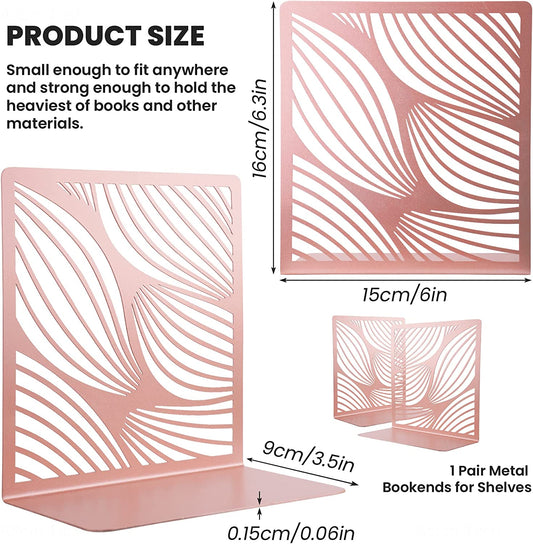 Bookends Decorative Book Ends Metal Bookends for Shelves Hold Books Heavy Duty