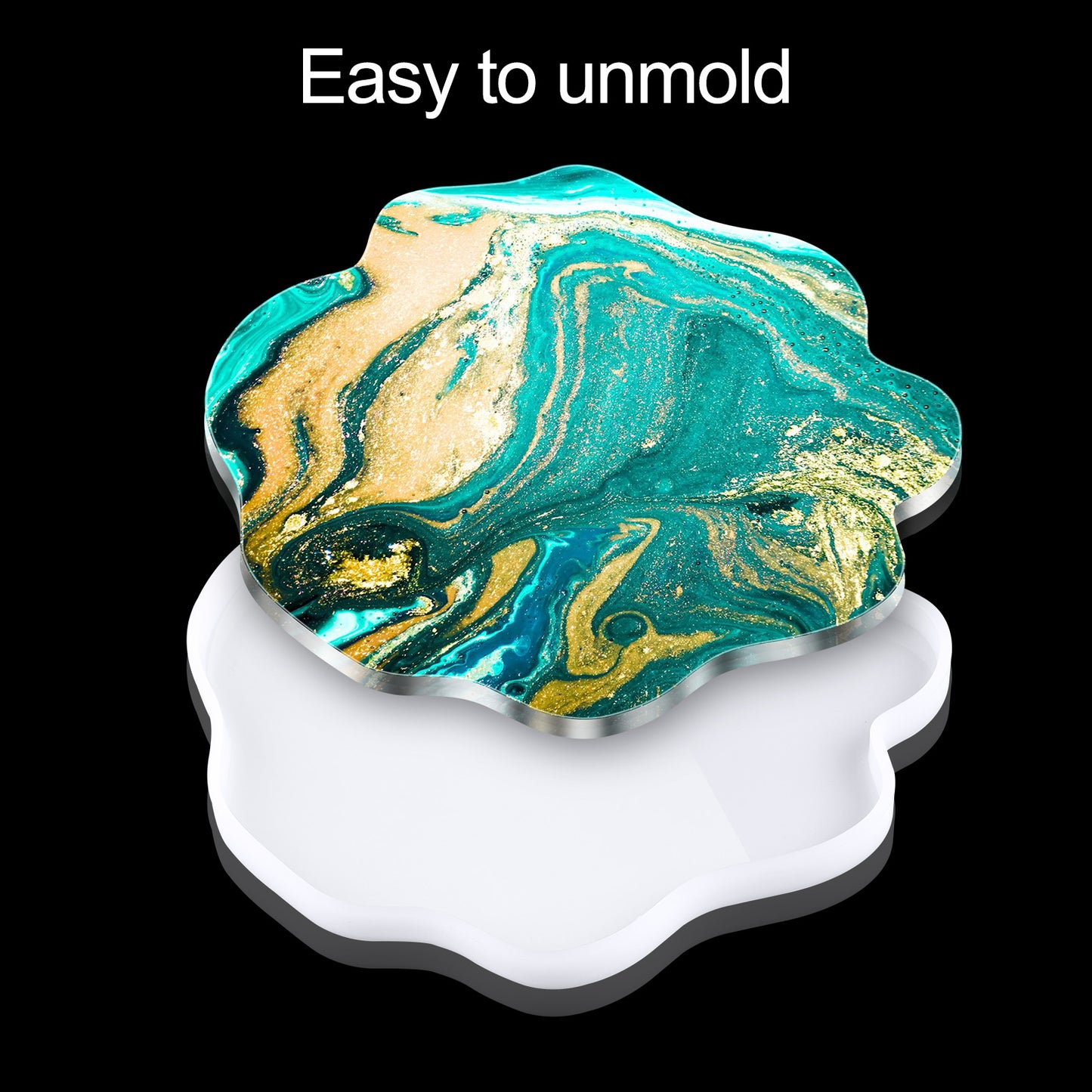 Silicone Molds Epoxy Resin DIY Casting Druzy Agate Geode Coaster 4PCS Irregula