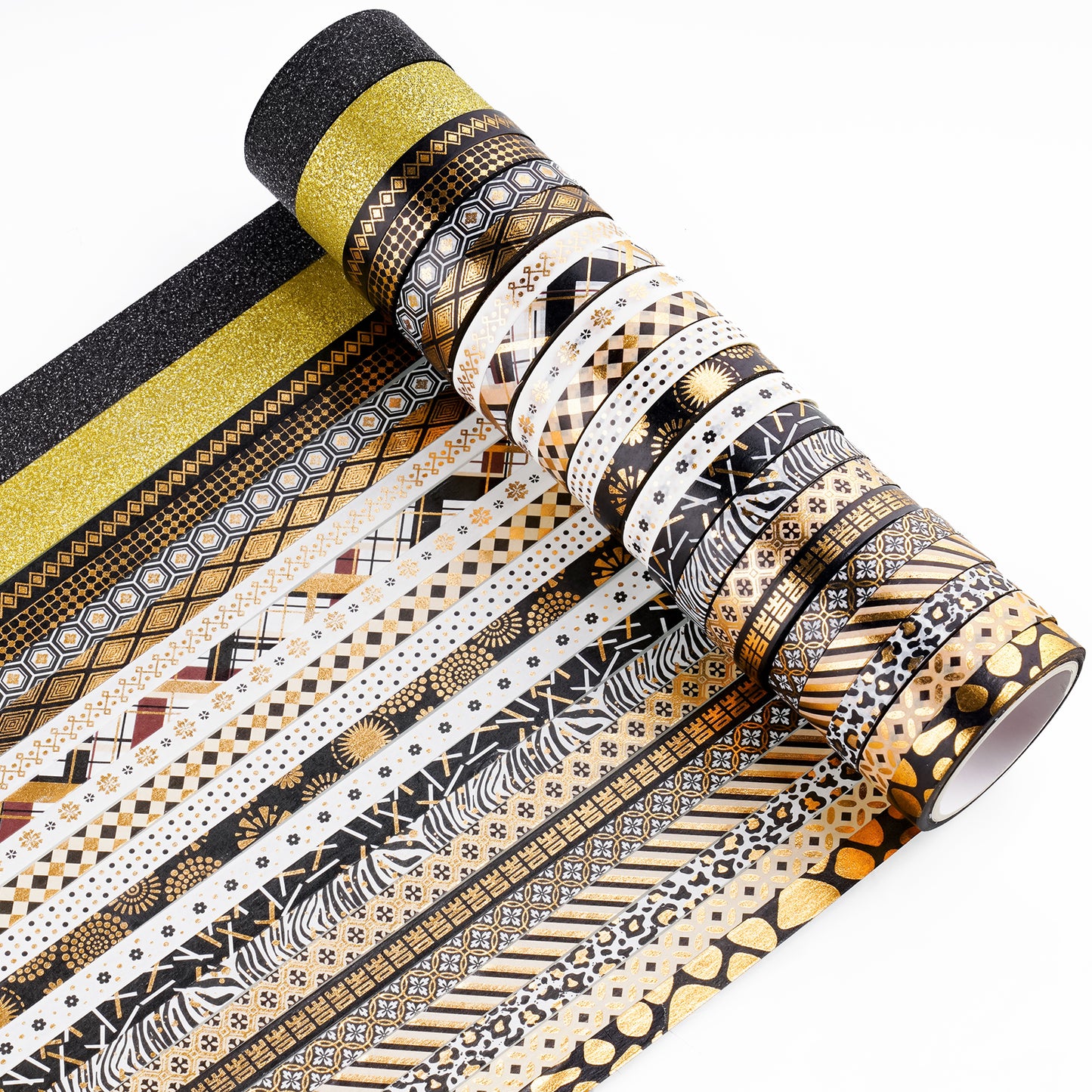 22-Pack Washi Tape Set - Dark Gold