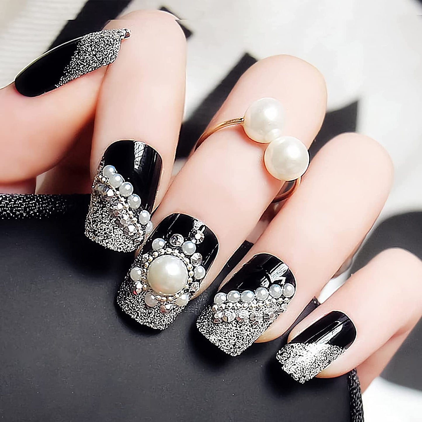 Self Adhesive Pearl Stickers 3530 PCS White and Rainbow Flat Back Pearl Stickers