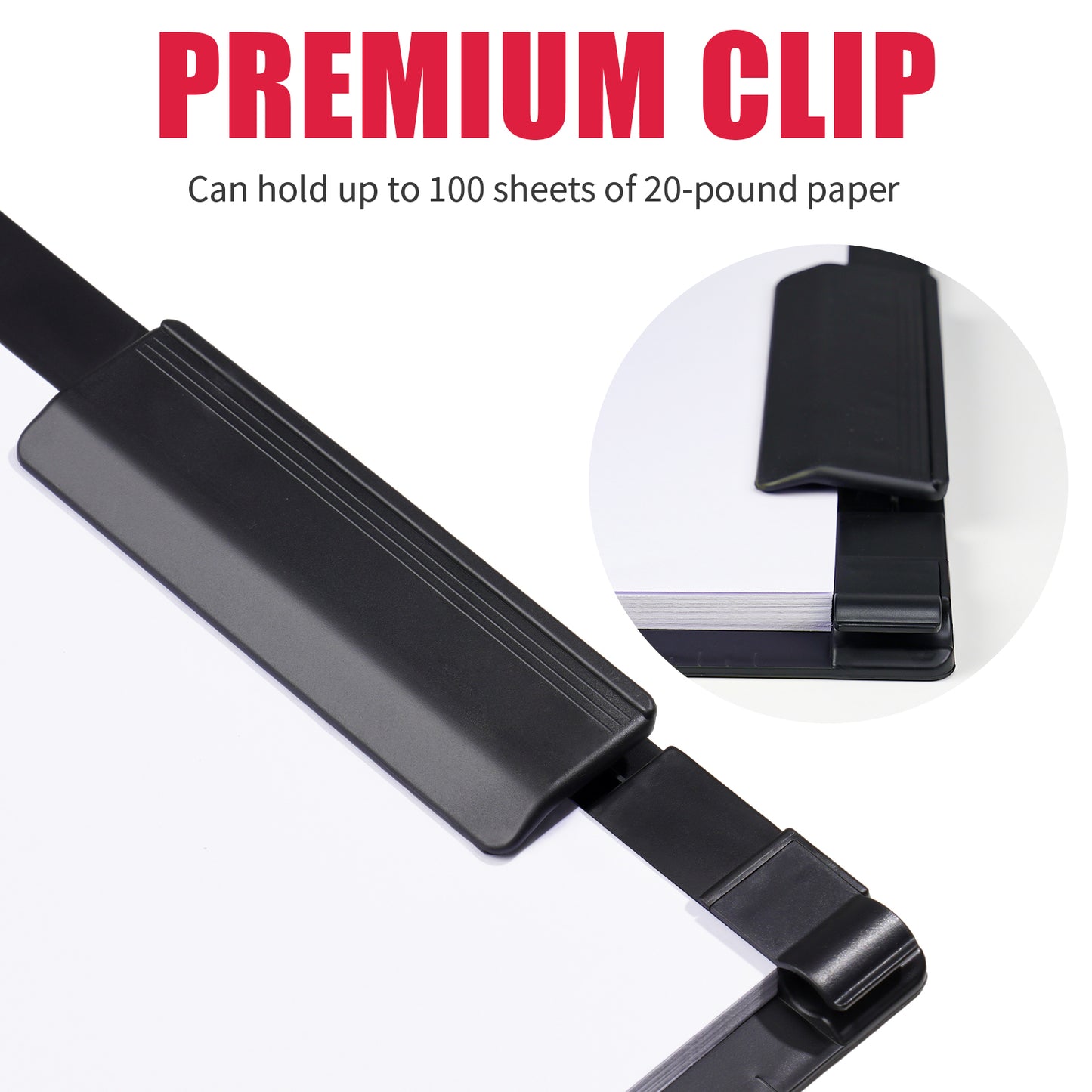 3-Pack Letter Size A4 Size Plastic Hardboard Clipboards, Stationery Document H