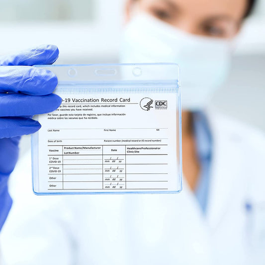 6PCS Vaccination Record Protector Kit CDC Vaccination Card Cover Holder 4X3