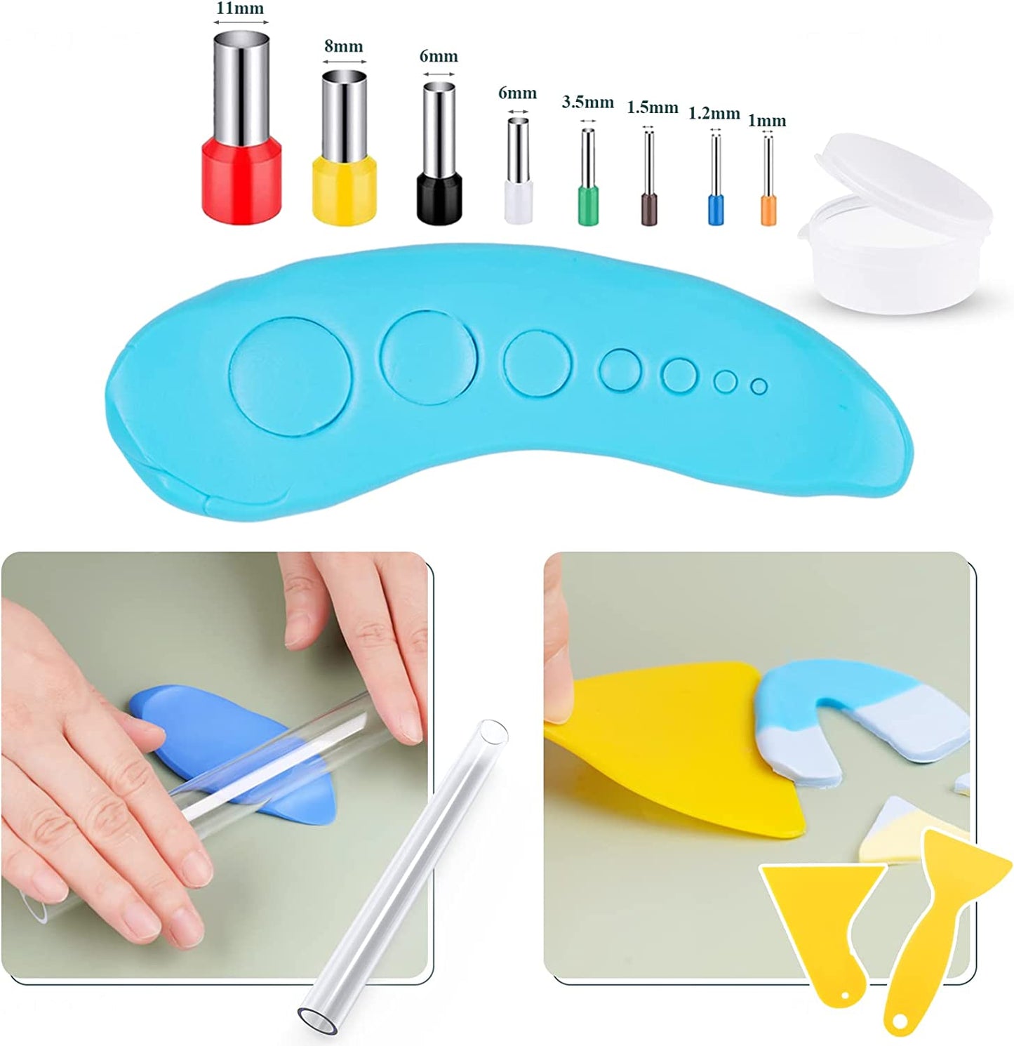 Polymer Clay Cutters 33 Shape Stainless Steel Cutter 8 Circle Cutters Hole Punch
