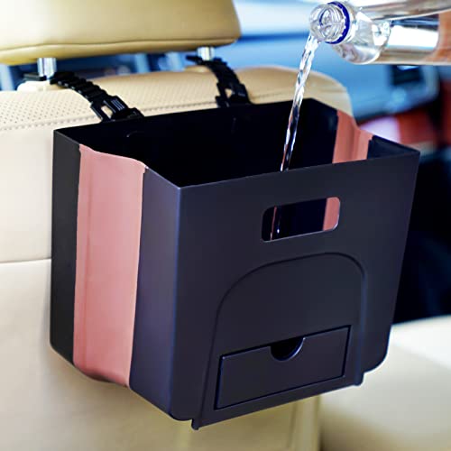 Collapsible Car Trash Can Storage Pocket, Multipurpose Portable Waterproof Car