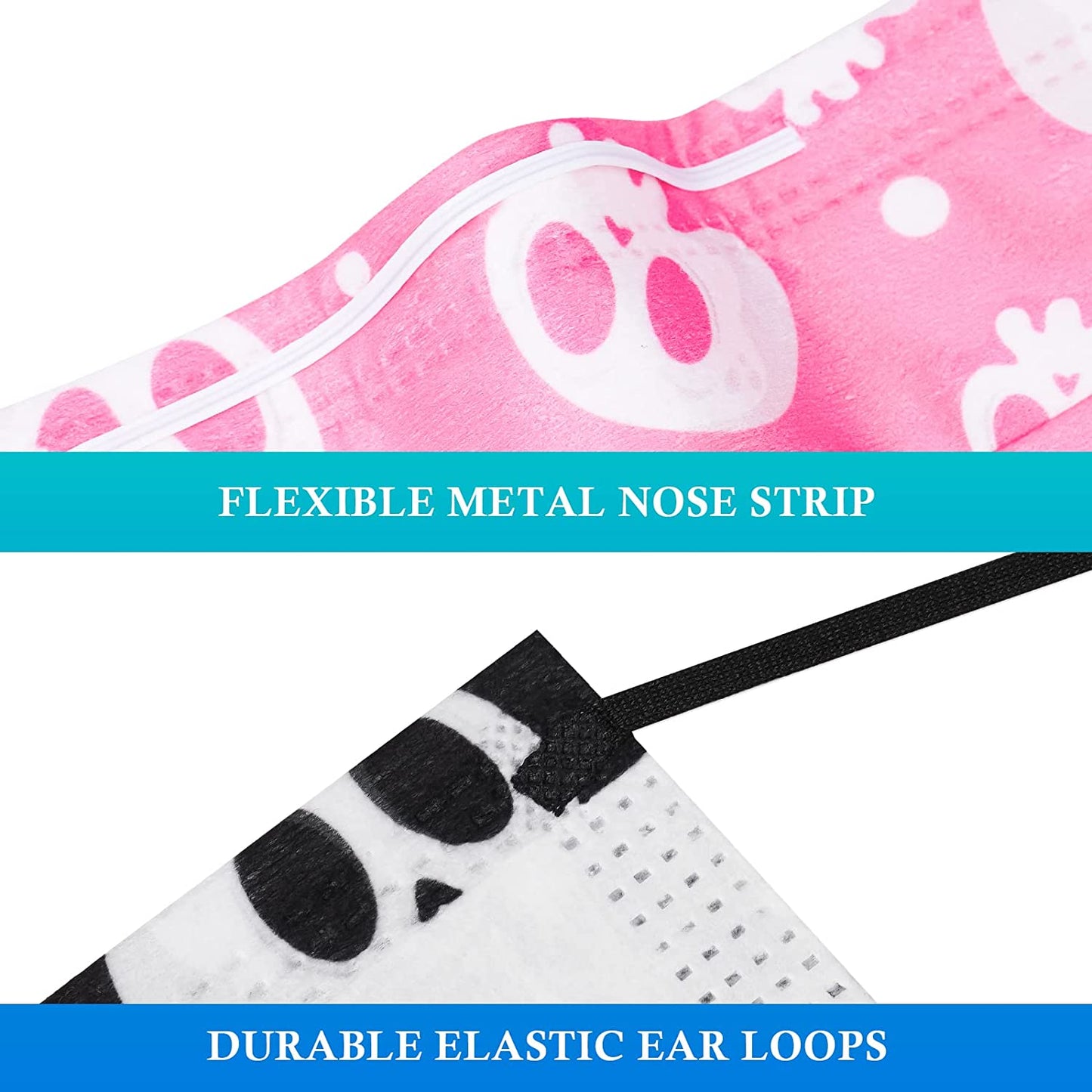 50PCS Skull Print Disposable s Adorable Unisex Design Individually