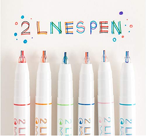 3-D Two Line Drawing Pens, Draw Two Lines Simultaneously with Double Line Mark