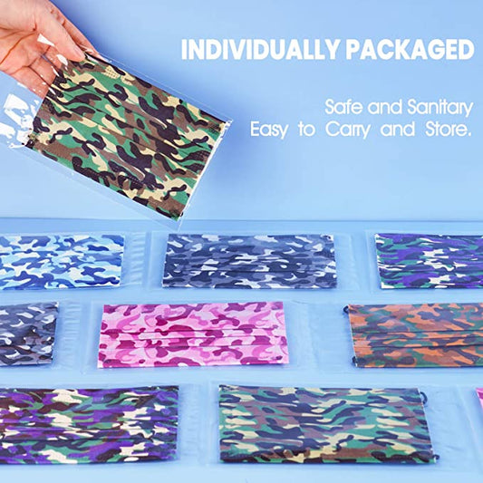 Kids 60PCS Camouflage Disposable 6 Colors Individually Sealed Dust Covering Camo
