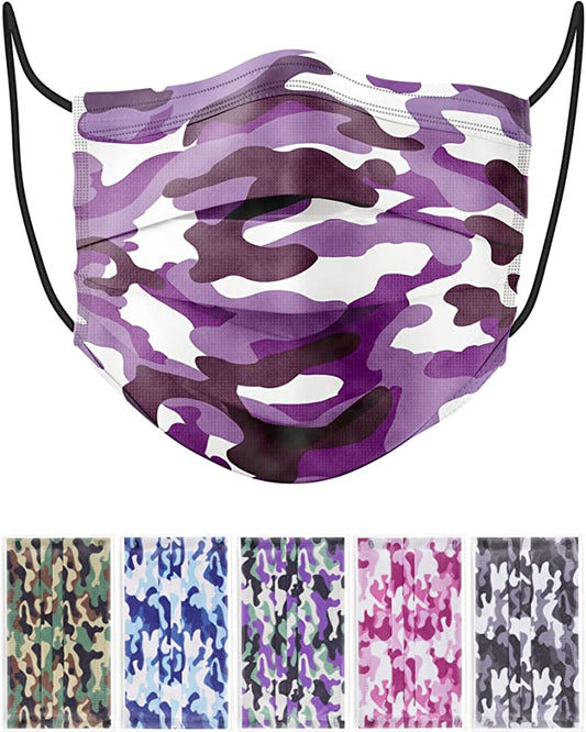 Kids 60PCS Camo Disposable 6 Colors Variety Pack Individually Wrapped Camouflage