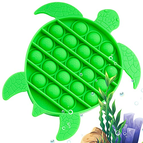 Push Pop Bubble Fidget Sensory Toy Sea Turtle Shaped Fidget Toy for Special Ne