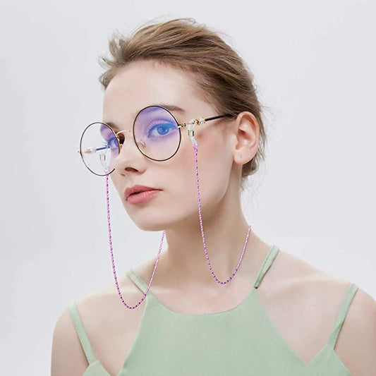 Eyeglasses Sunglasses Holder Strap Cords 6PCS Metal Copper Retainers Microfiber