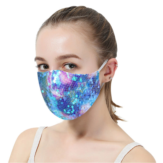 4-Pack Reusable Iridescent Fashion s for Women Mermaid Glitter Sequin S