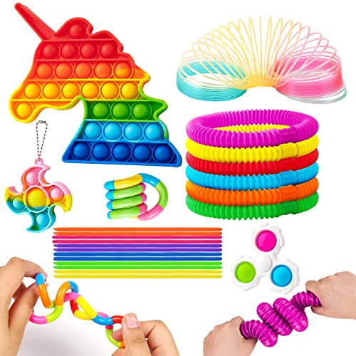 20PCS Fidget Toy Variety Pack Assorted Pop Sensory Hand Fidget Toy Bundle Set
