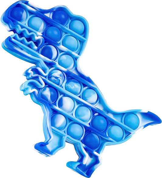 Push Pop Bubble Fidget Sensory Toy Blue Dinosaur Stress Reducer Anxiety Relief