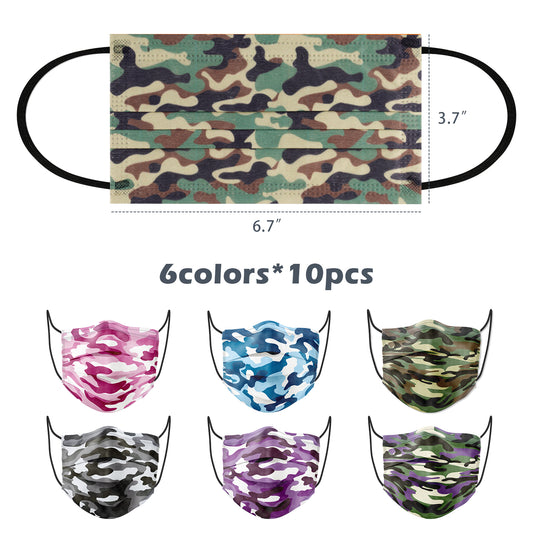 60-Pack Disposable Protective s - New Camouflage