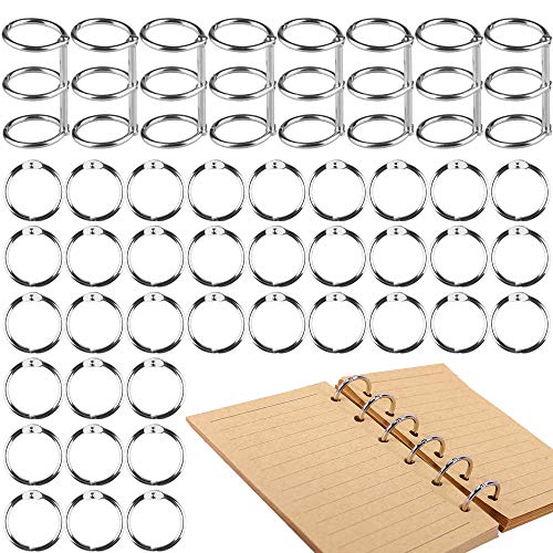 [44 Pcs] 0.9 inch Loose Leaf Binder Rings for Notebook Cover Resin Mold 3 Holes