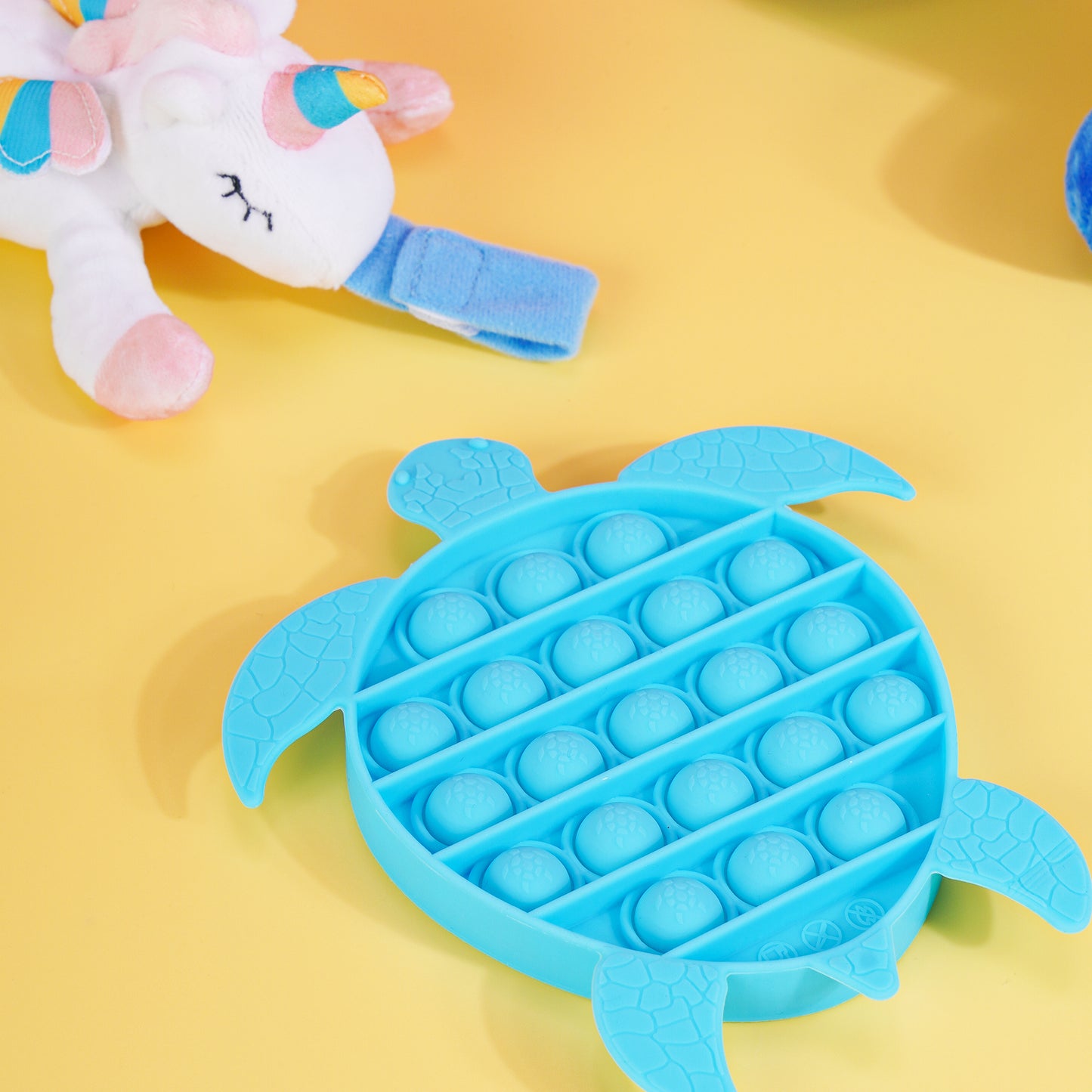 Push Pop Bubble Fidget Sensory Toy Sea Turtle Fidget Toy for Special Needs Str