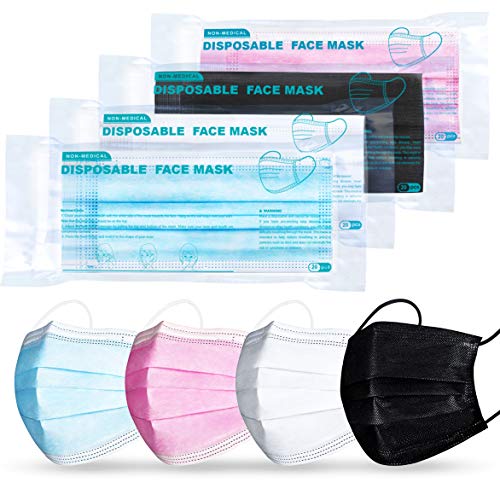 [80 Pcs] Individually Wrapped Disposable Protective s Assorted Colors