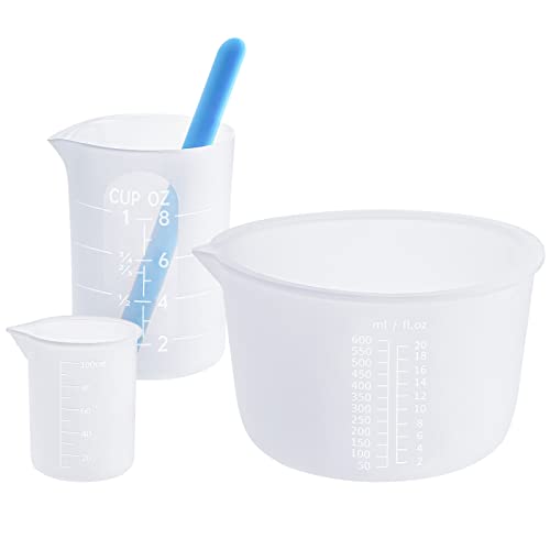 NiArt Acrylic Paint & Resin Art Silicone Split Pouring Cup with Stir Stick - Faceted