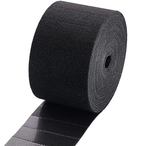 Easy Tear Self-Adhesive Nylon Cable Tie Roll, 2 Inch Wide 16.4 FT Long Reusabl