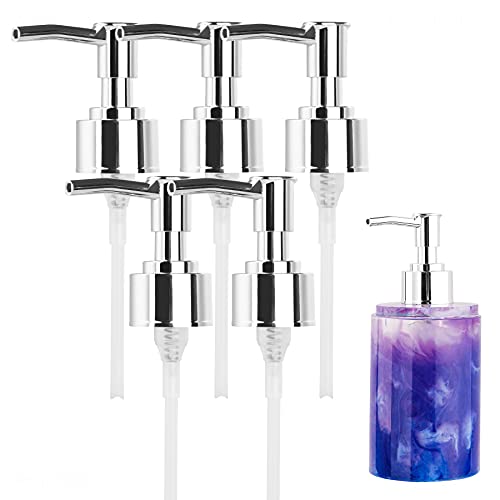 NiArt 5PCS Polished Chrome Plastic Soap Dispenser Bottle Pumps DIY Resin Casting