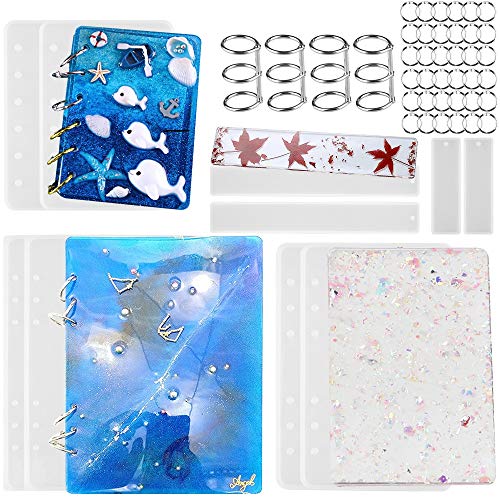 2 Sets of Note Book Cover Resin Mold Clear Casting Epoxy Resin Molds Book Cover