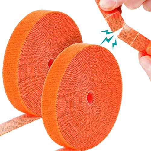 Easy Tear Self-Adhesive Nylon Cable Ties, 2 Rolls 0.59?”x16.4 FT Reusable Wire