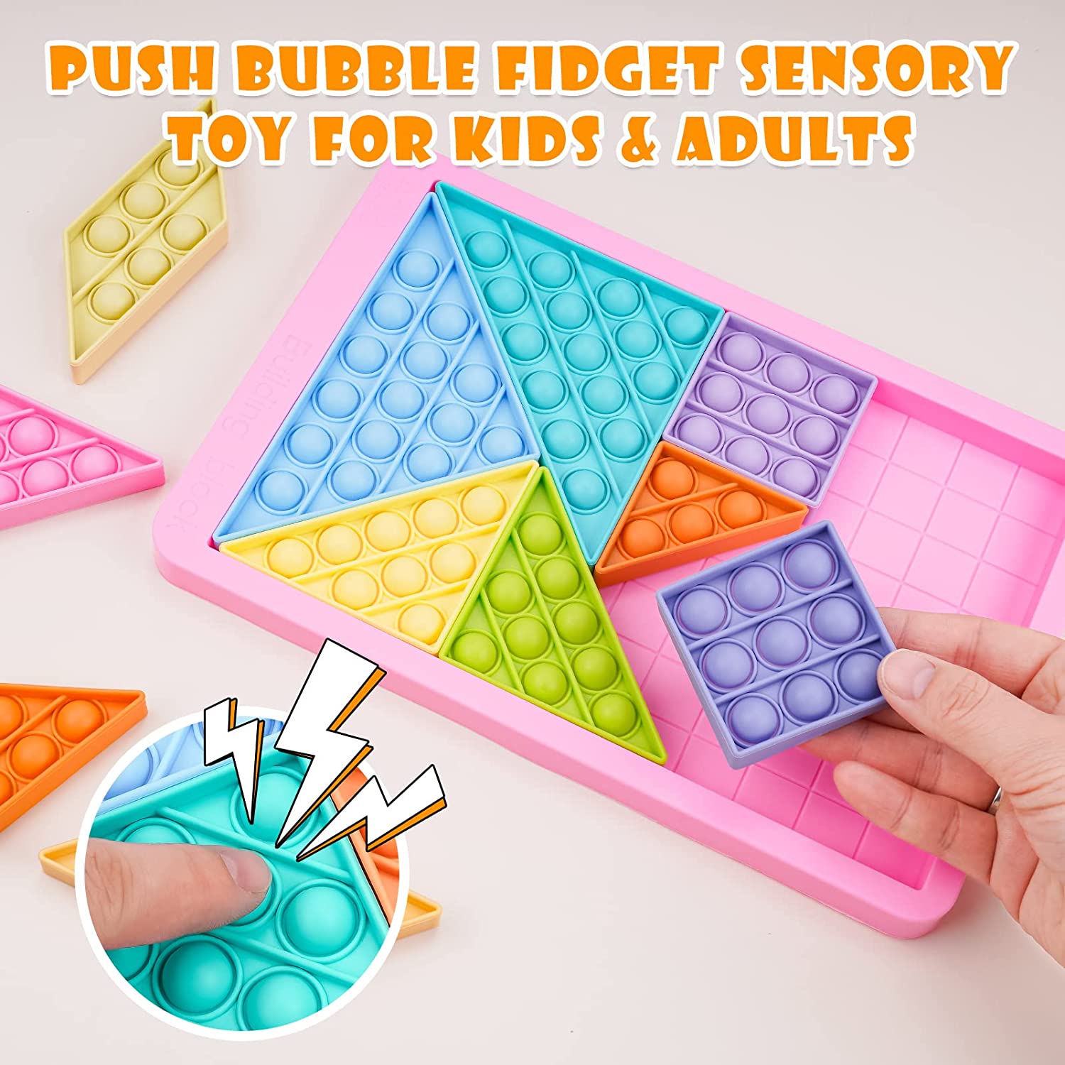 Jouet Fidget Slider Anti-Stress Métal - EDC, Anti-Anxiété - Pour Adultes, Ados, Autisme, TDAH - Cadeau Décompression - 12