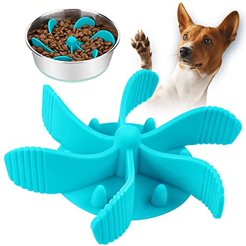 Slow Feeder Dog Bowl Insert Spiral Suction Cups for Small Medium Large Size Dogs