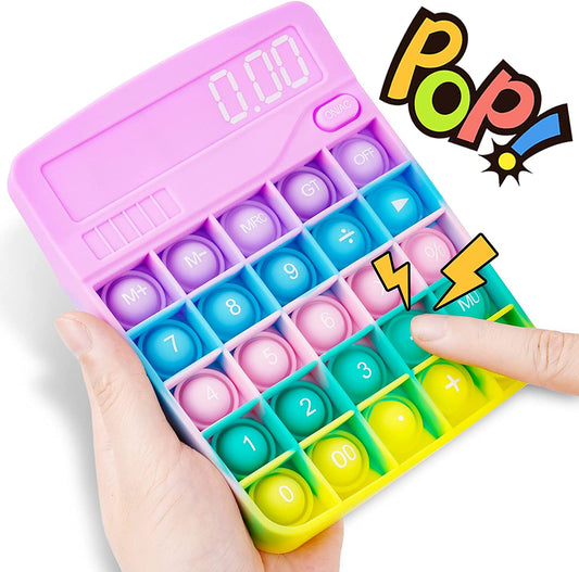 Calculator Silicone Bubble Push Pop Fidget Sensory Toy 5.6x4.5 Soft Novelty Gift