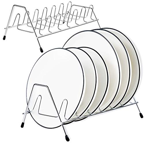 Stainless Steel Dish Rack Plate Stands 2x Multipurpose Kitchen Storage Rustproof