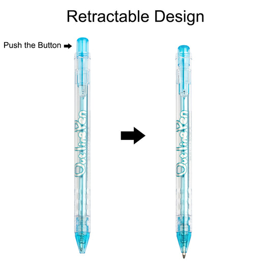 Self-outline Gel Pens Super Squiggles Ballpoint Pens Retractable Silver Metallic