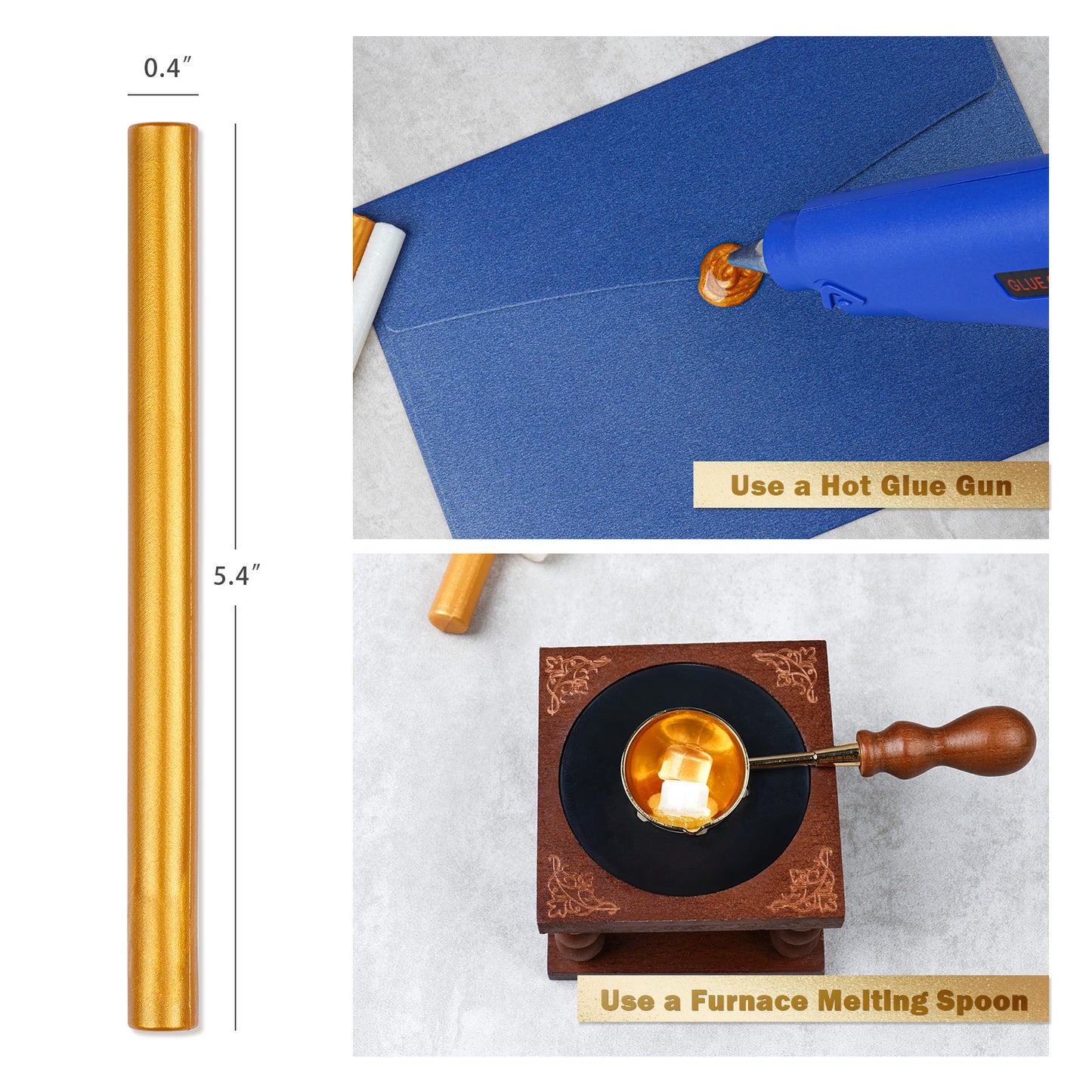 16-Pack Glue Gun Sealing Wax Sticks Flexible Resin Mailable Stamp Retro Vintag