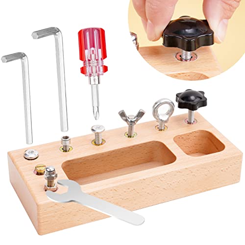 Wooden Screwdriver Board Set Sensory Toy Activity Game 13PCS STEM Toy