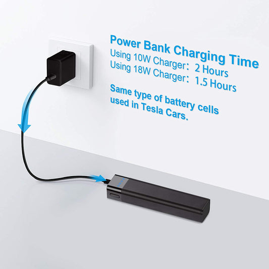 18W PD Mini USB-C Power Bank 4800mAh Power Delivery QC 3.0 Fast Charging Small