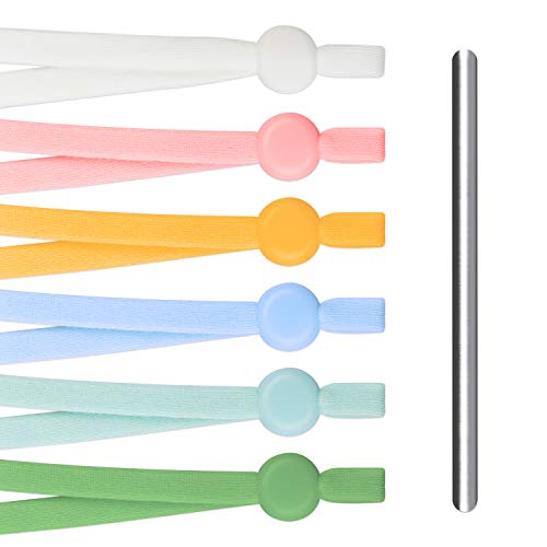 Elastic Band 60PCS 1/5?” Wide Adjustable 6 Assorted Colors Precut Cute + 35PCS