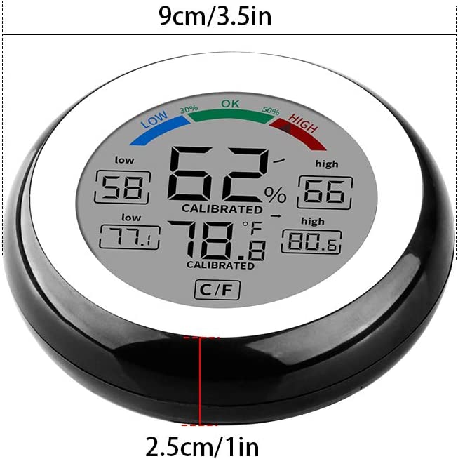 Digital Hygrometer Indoor Thermometer Humidity Gauge with Touchscreen Humidity M