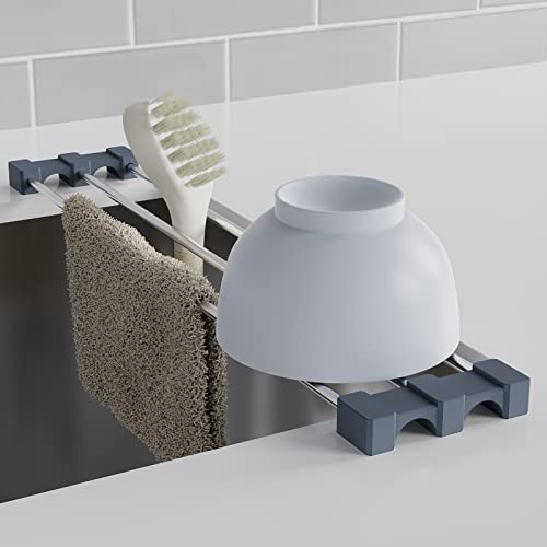Dish Rag Holder Expandable Telescopic Brush Storage Over Sink Bottle Drying Rack
